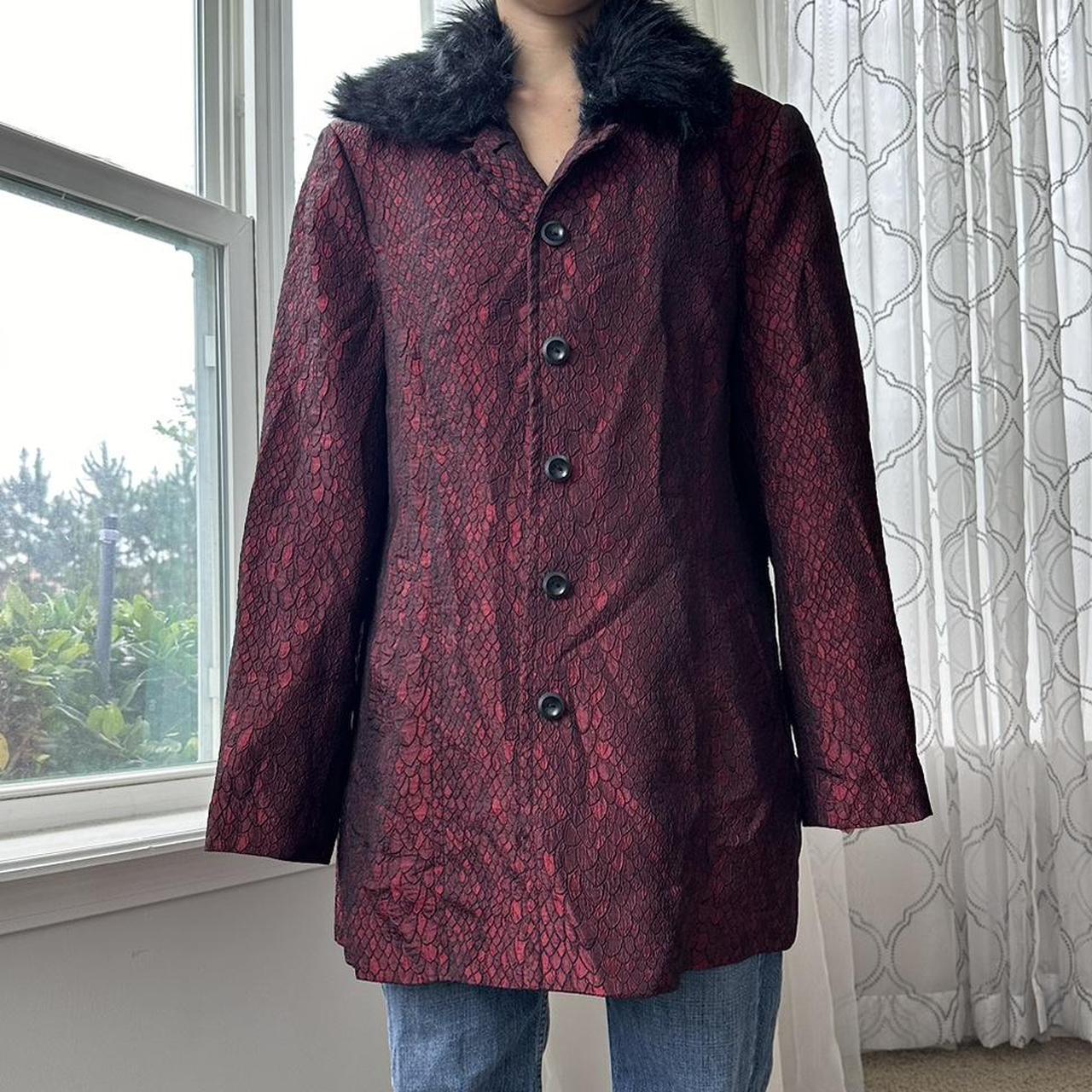 Women's Burgundy and Red Coat