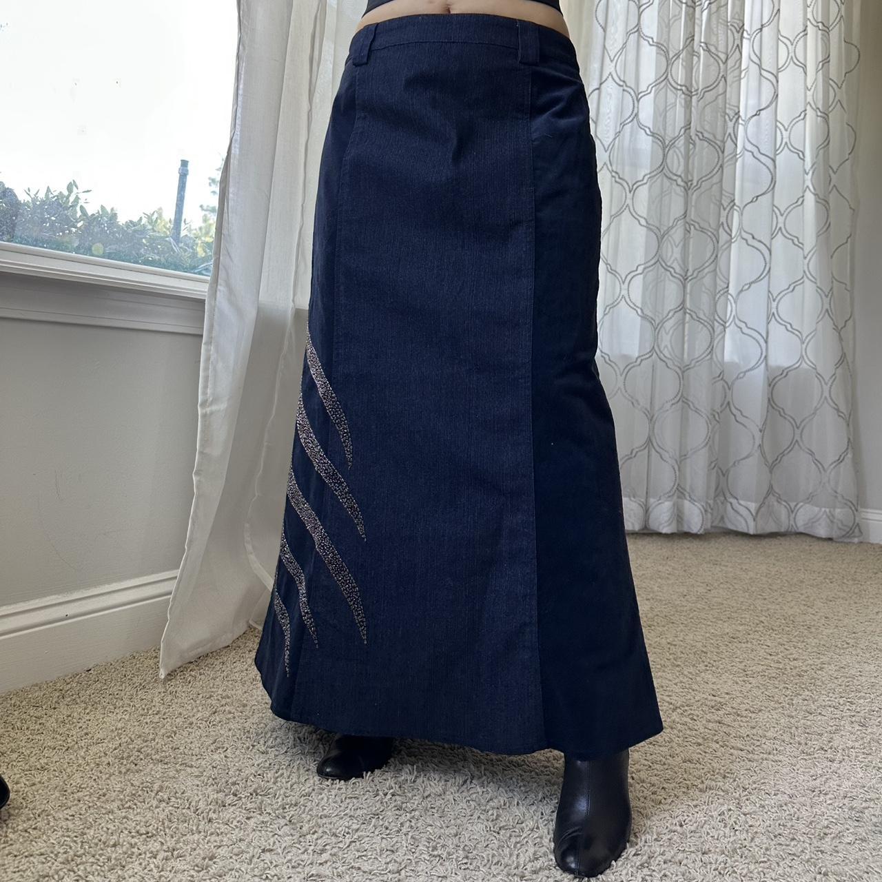 Women's Navy and Blue Skirt