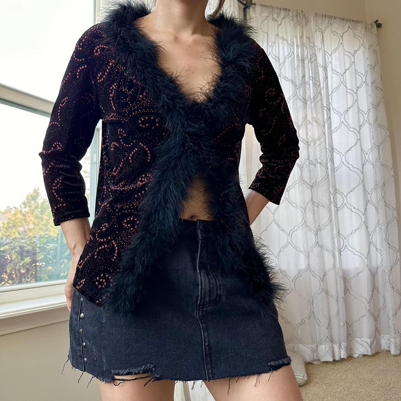 Women's Black and Red Blouse