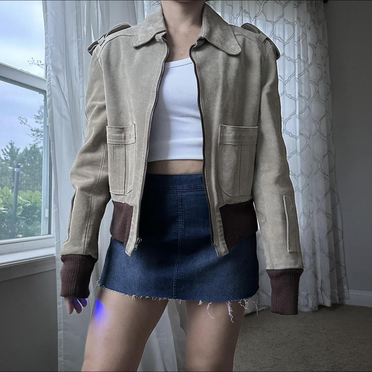 Women's Khaki and Brown Jacket