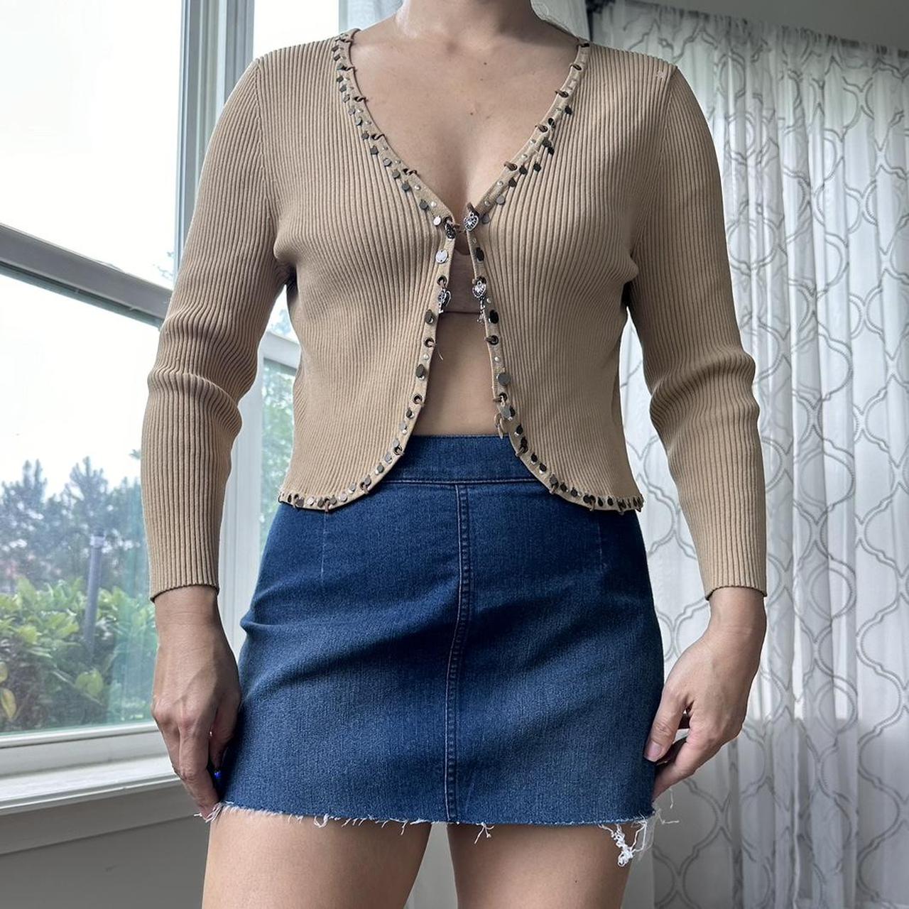 Cable & Gauge Women's Khaki and Green Cardigan