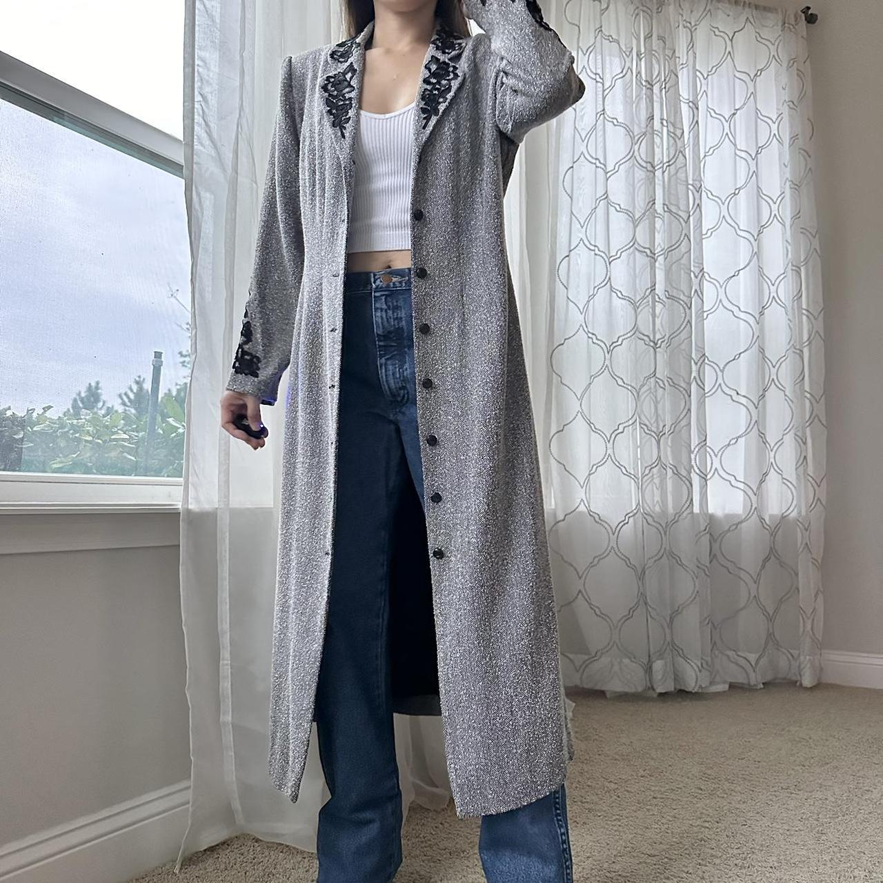 Women's Black and White Coat
