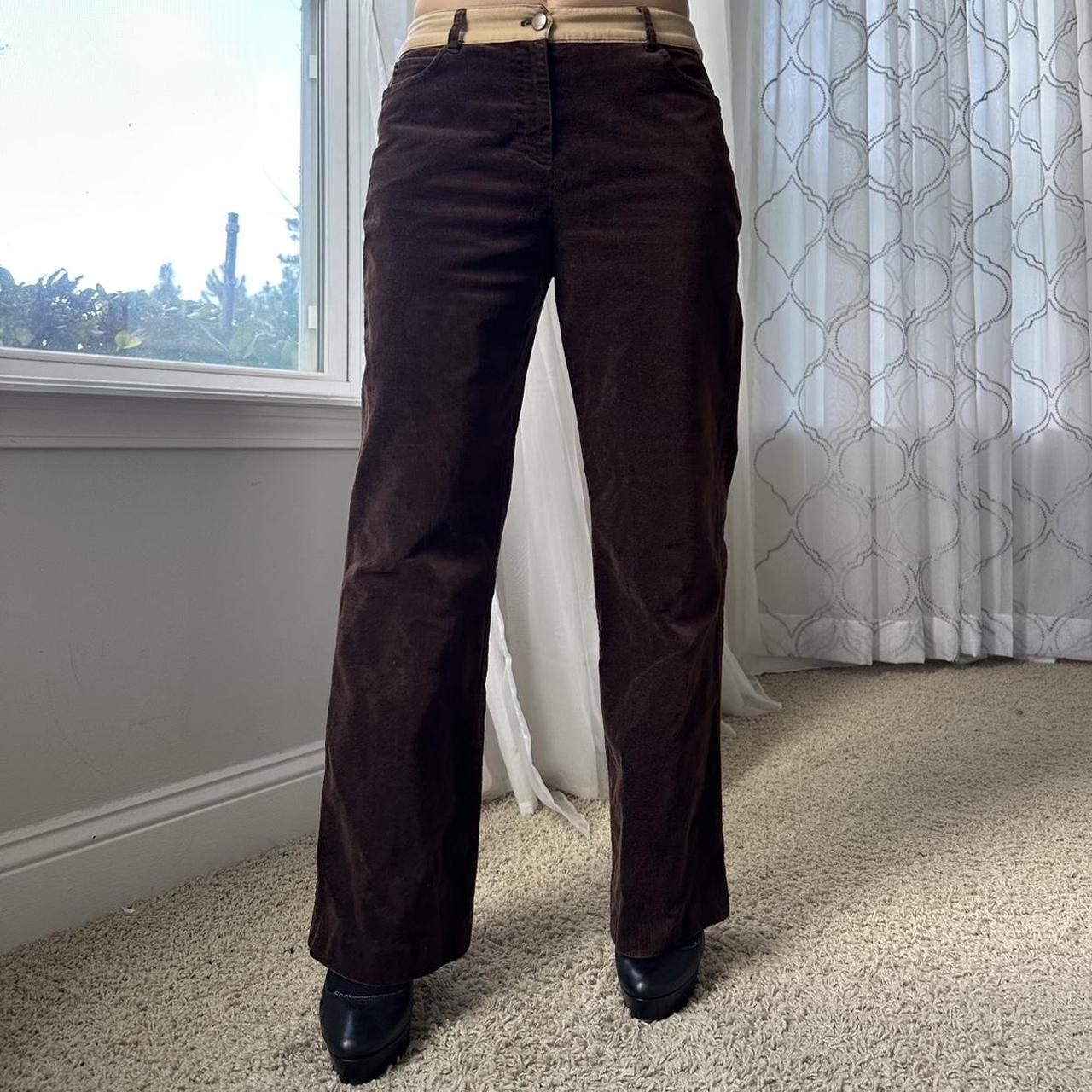 Women's Brown and Tan Trousers