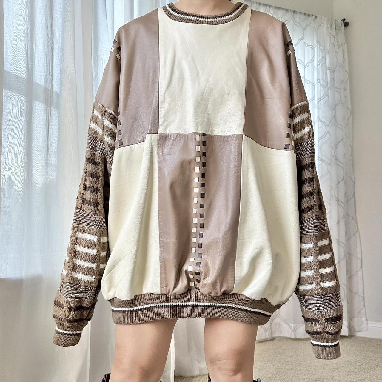 Women's Cream and Brown Jumper