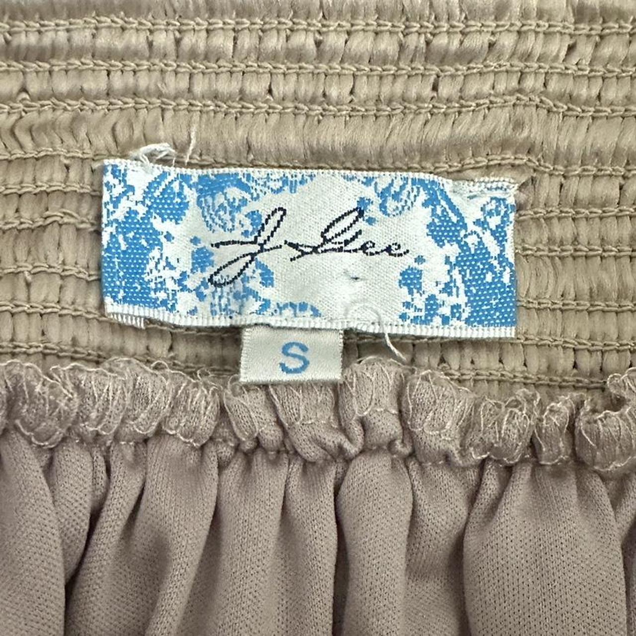 Women's Tan and Cream Skirt