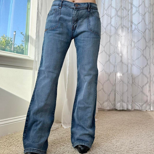 Women's Blue and Navy Jeans