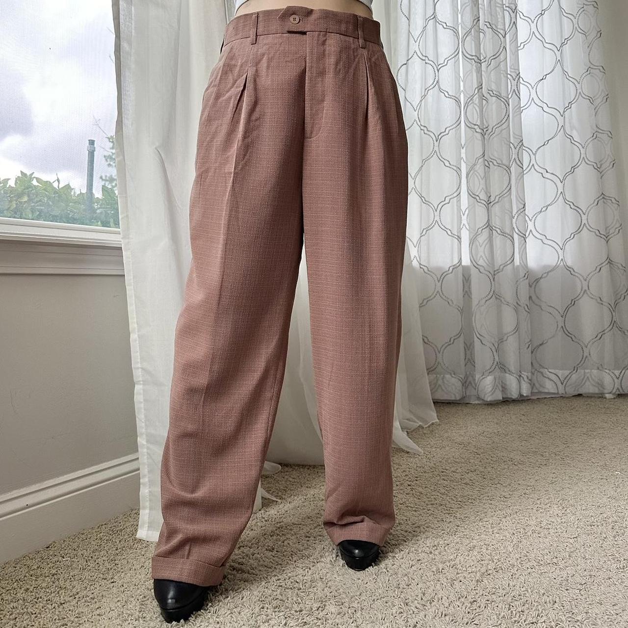 Women's Brown and Pink Trousers