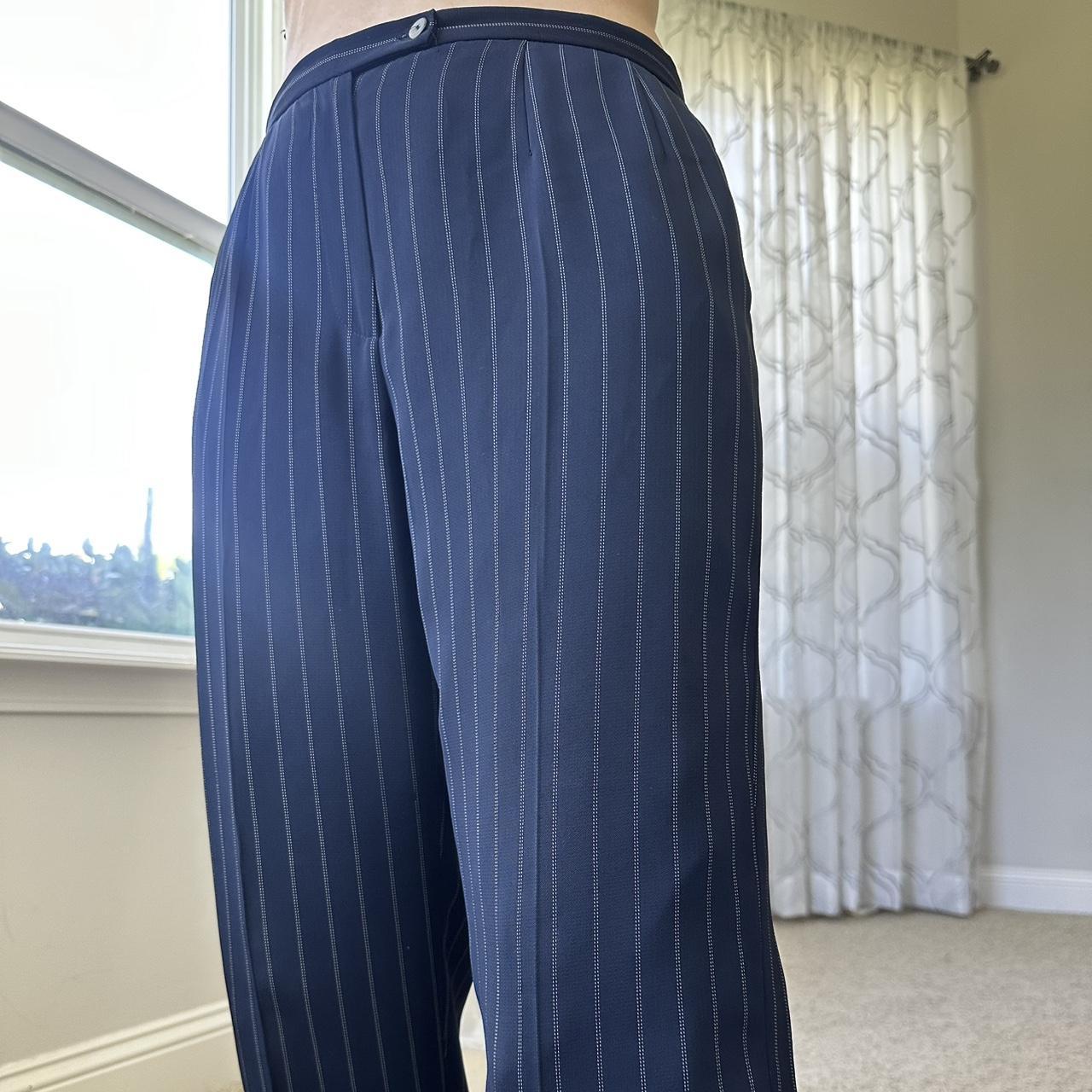 Harvé Benard Women's Navy and White Trousers