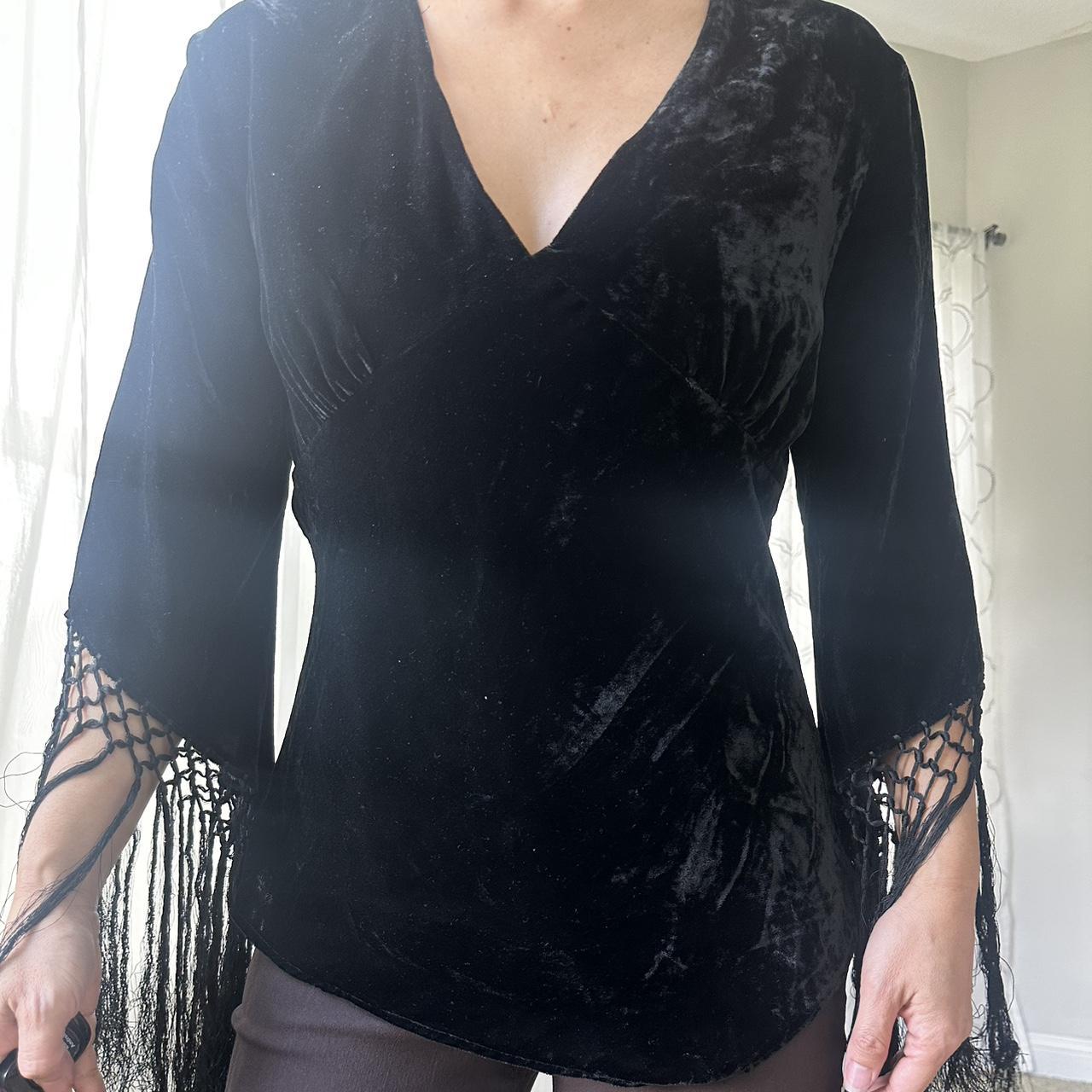 Women's Black and Brown Blouse