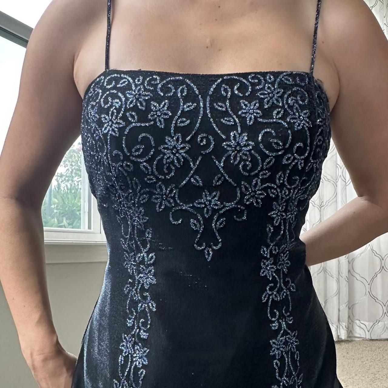 Women's Black and Navy Dress