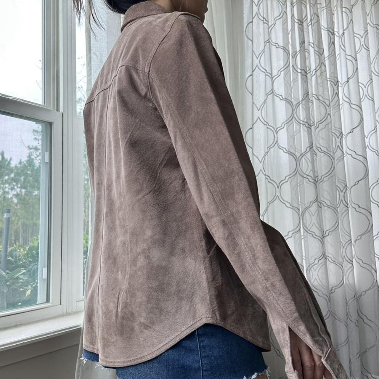 Women's Khaki and Tan Shirt