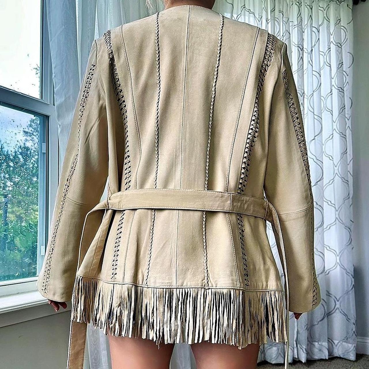 Coldwater Creek Women's Tan and Cream Jacket