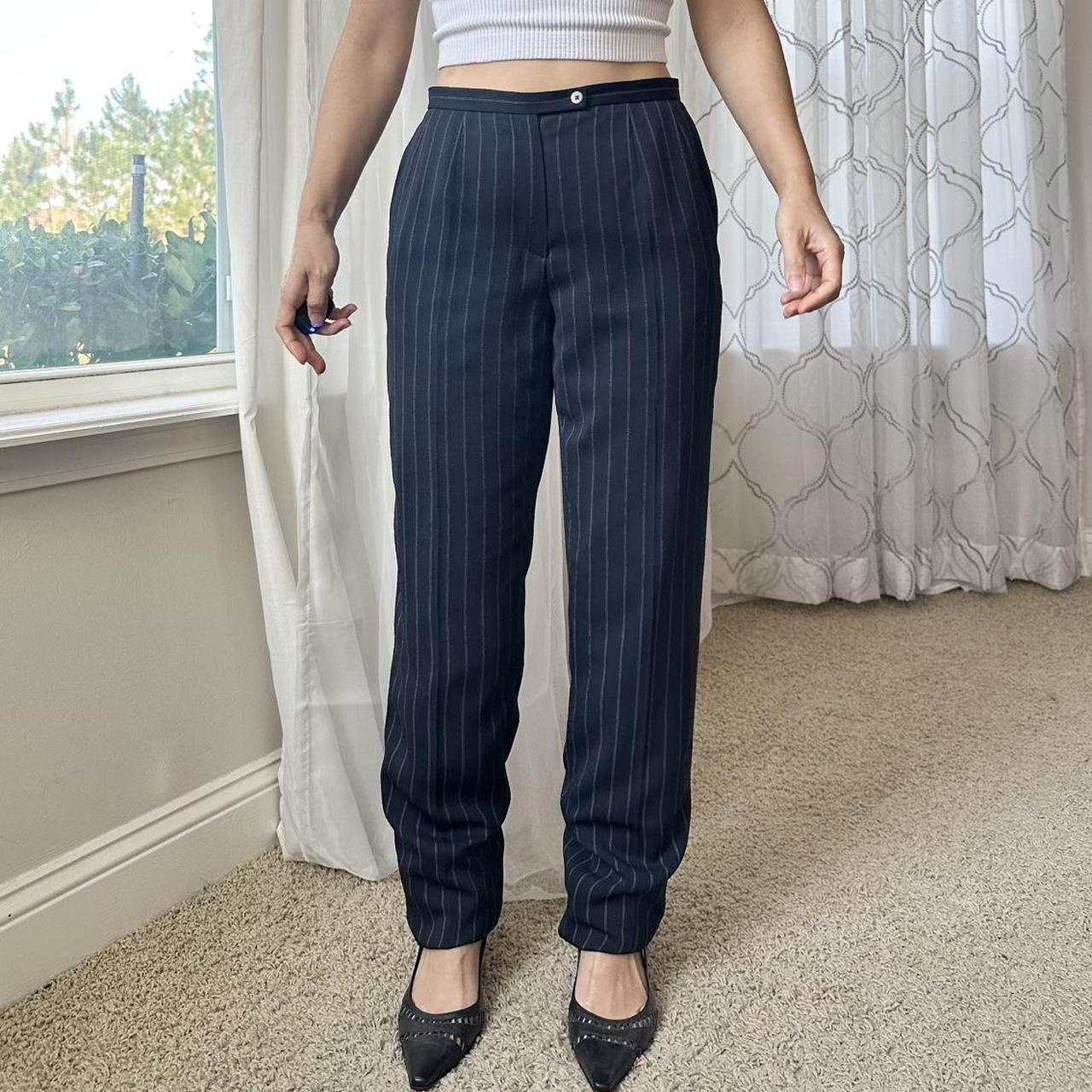 Harvé Benard Women's Navy and White Trousers