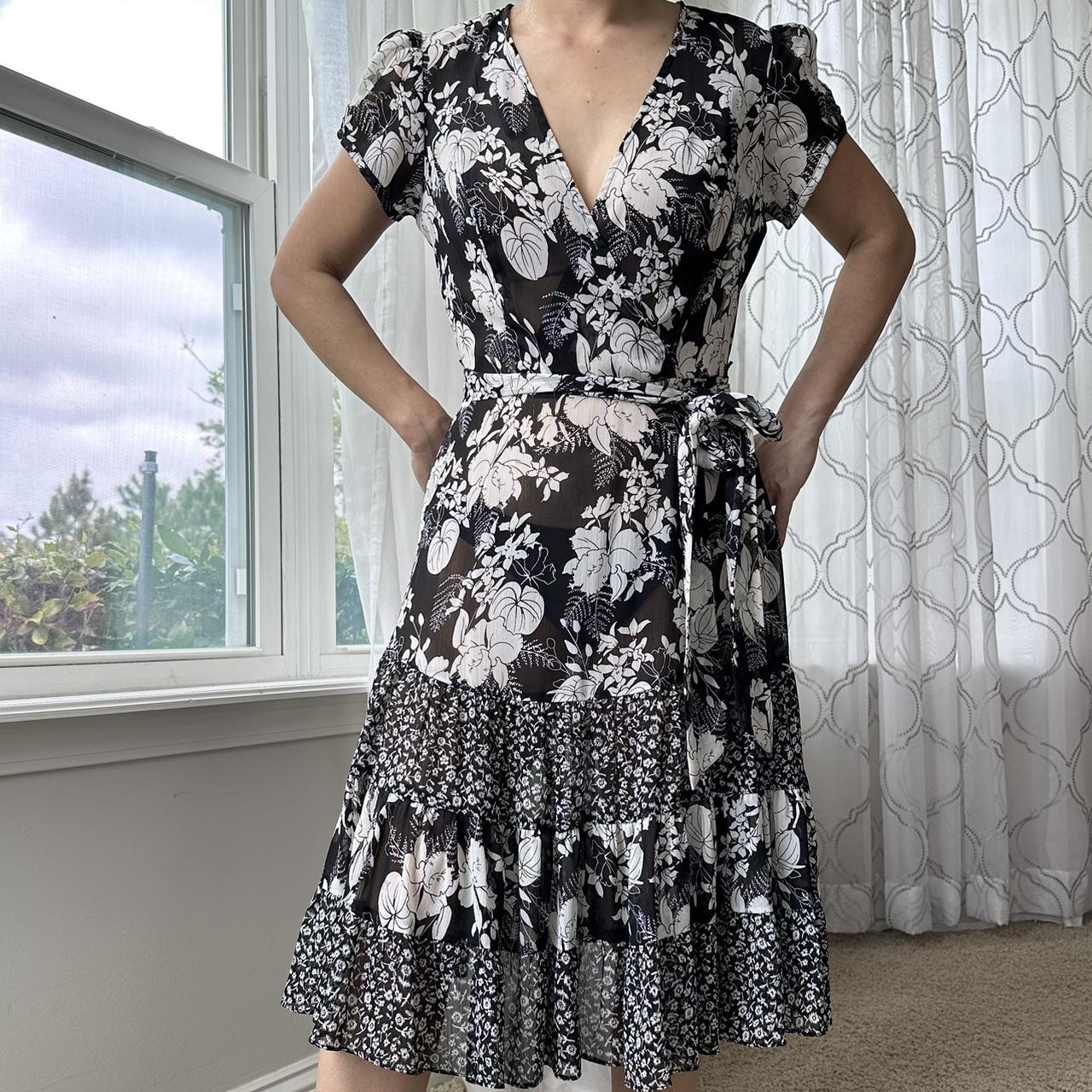 Women's Black and White Dress