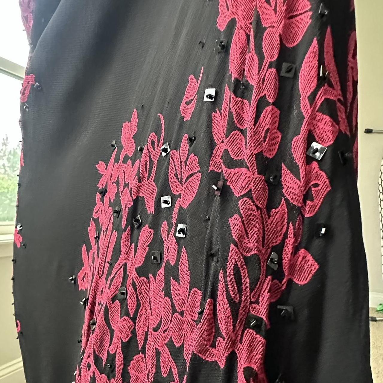 Women's Black and Burgundy Dress