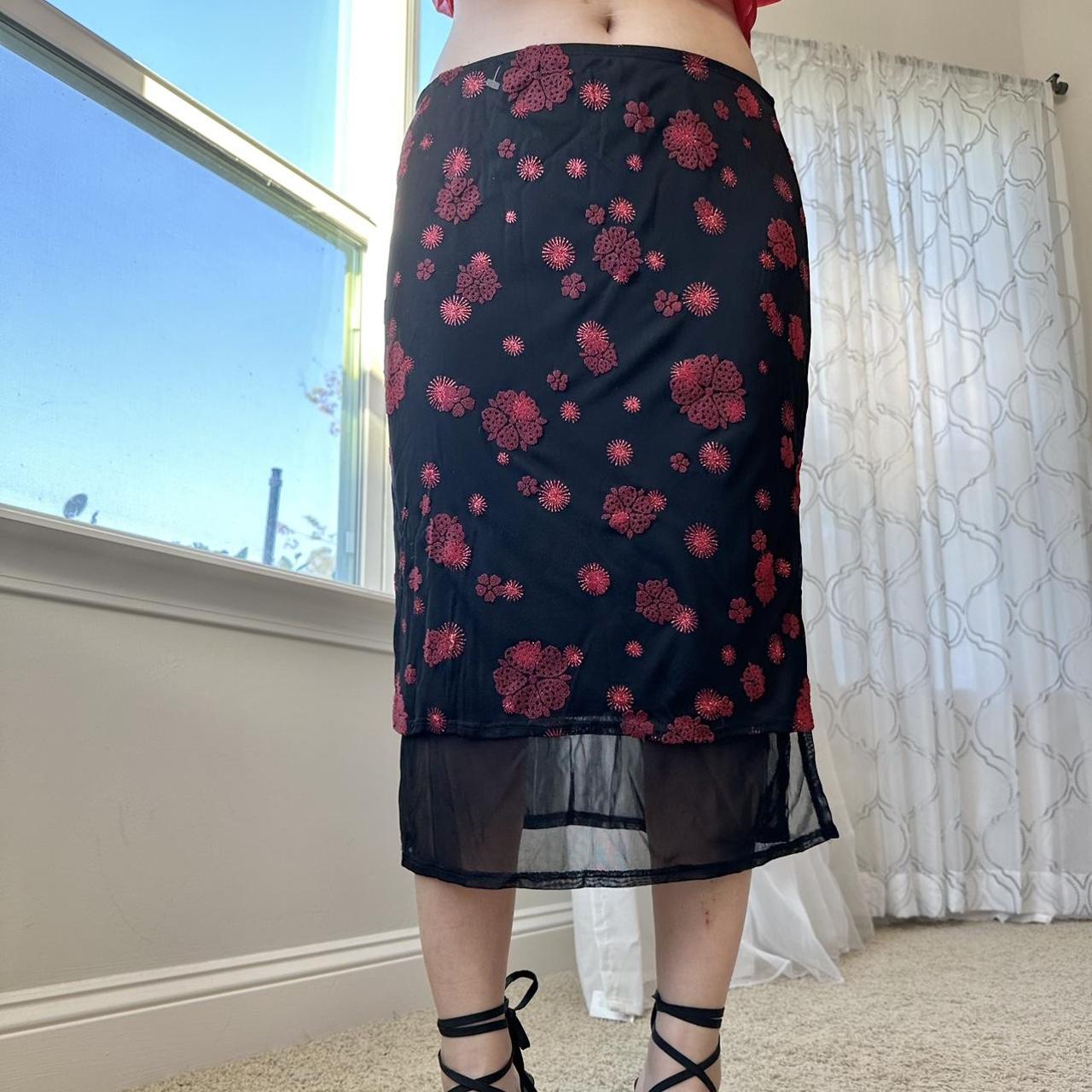 Rampage Women's Black and Red Skirt