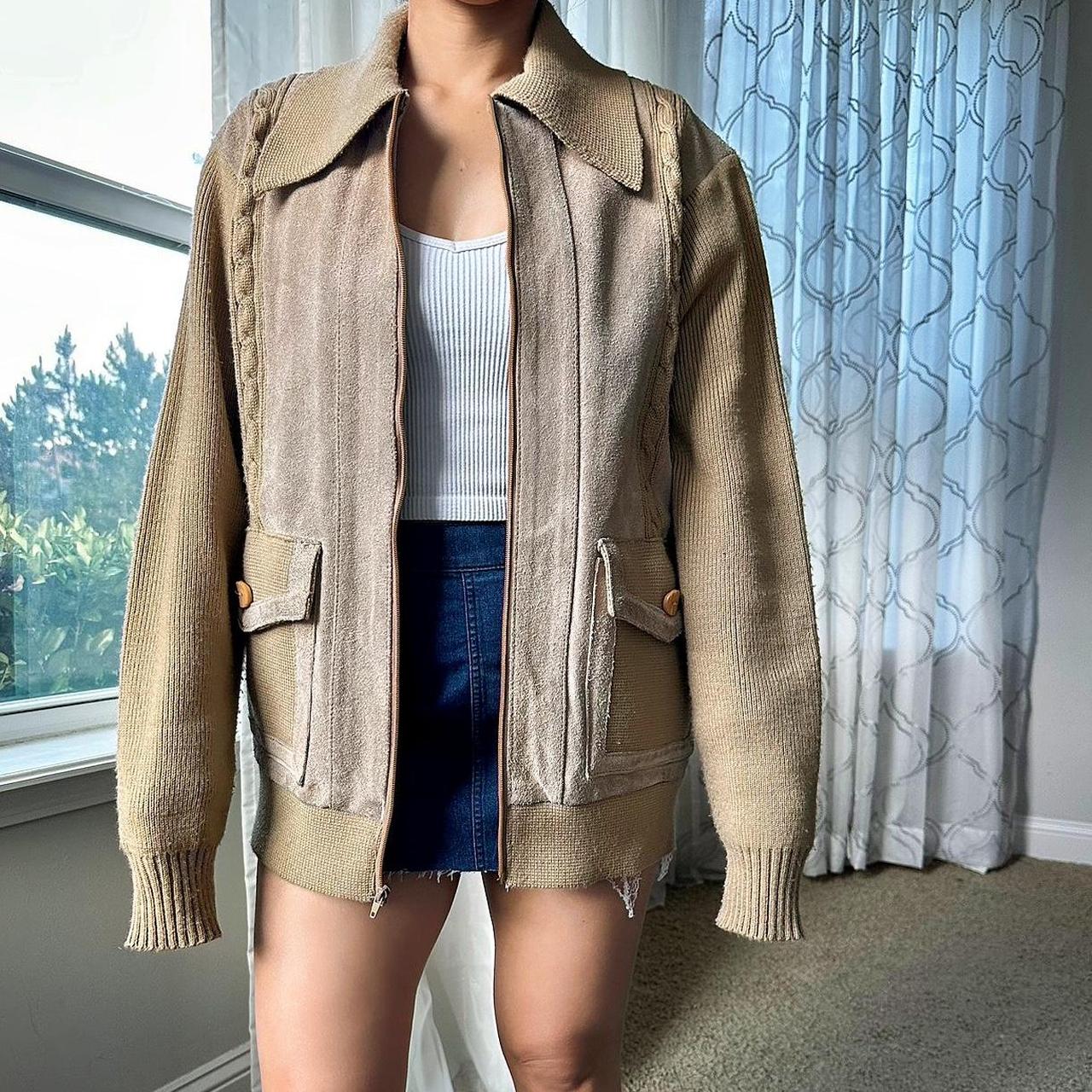 Women's Tan and Khaki Jacket