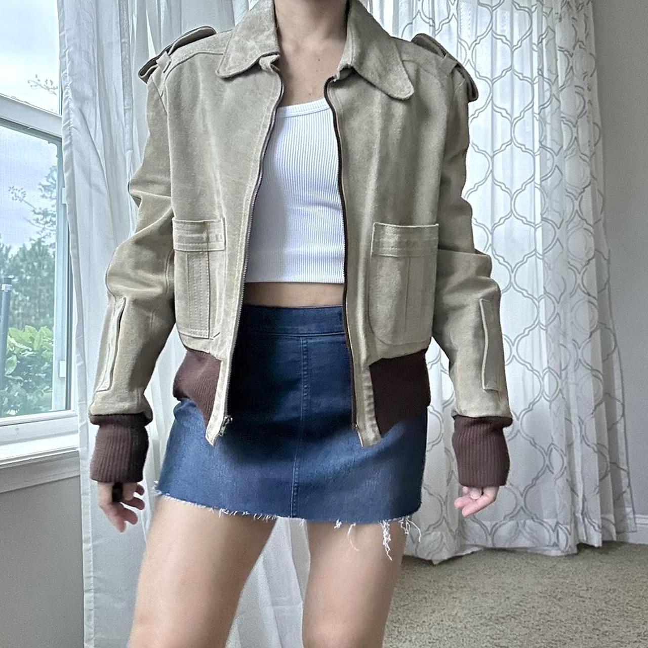 Women's Khaki and Brown Jacket