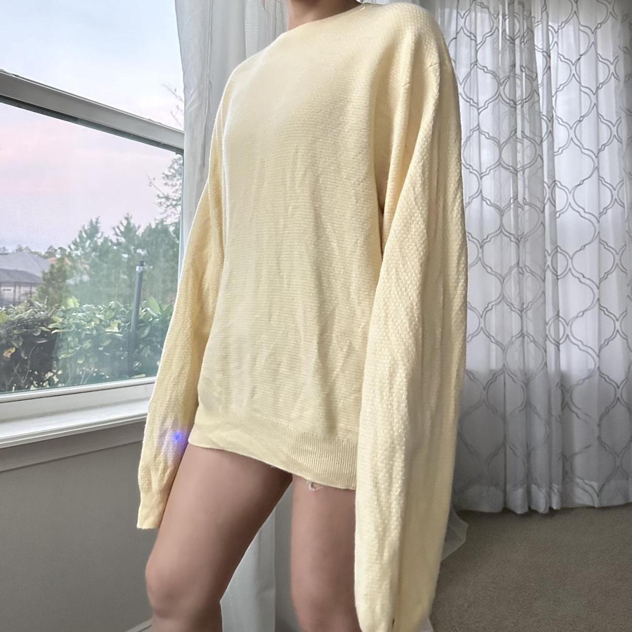 Saks Fifth Avenue Women's Yellow and Cream Jumper