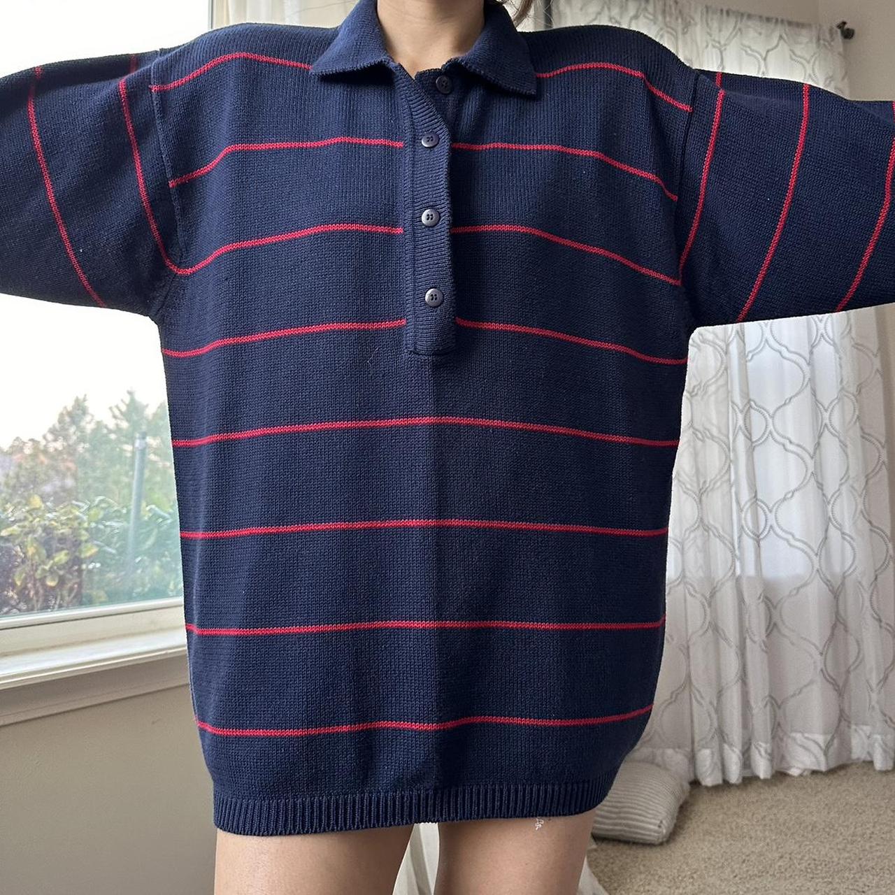 Jones New York Women's Navy and Red Jumper