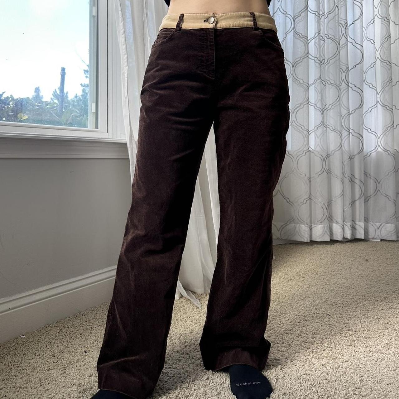 Women's Brown and Tan Trousers