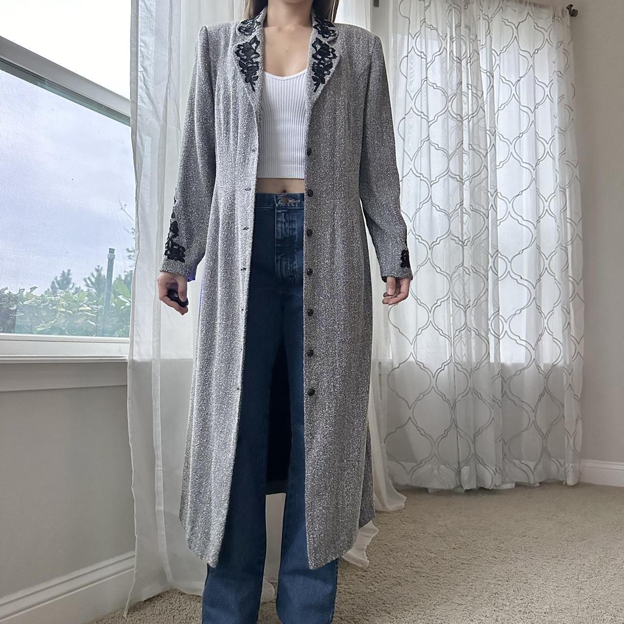 Women's Black and White Coat