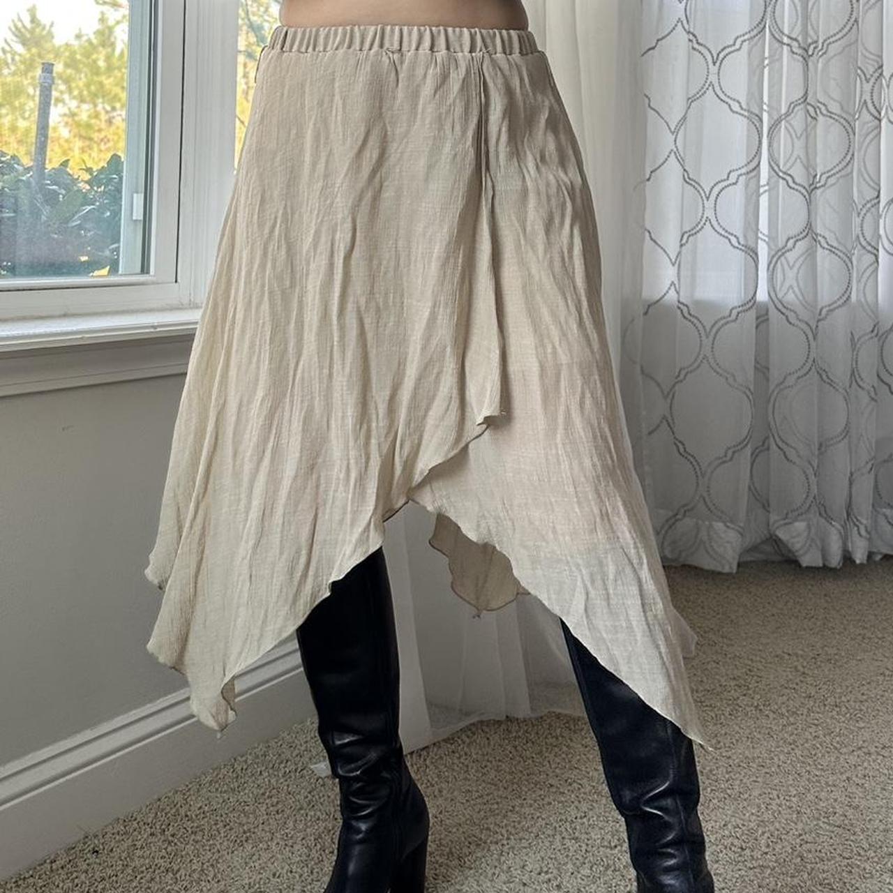 IZ Byer Women's Tan and Cream Skirt