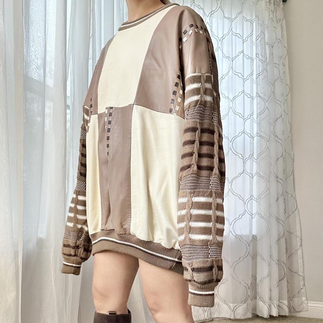 Women's Cream and Brown Jumper