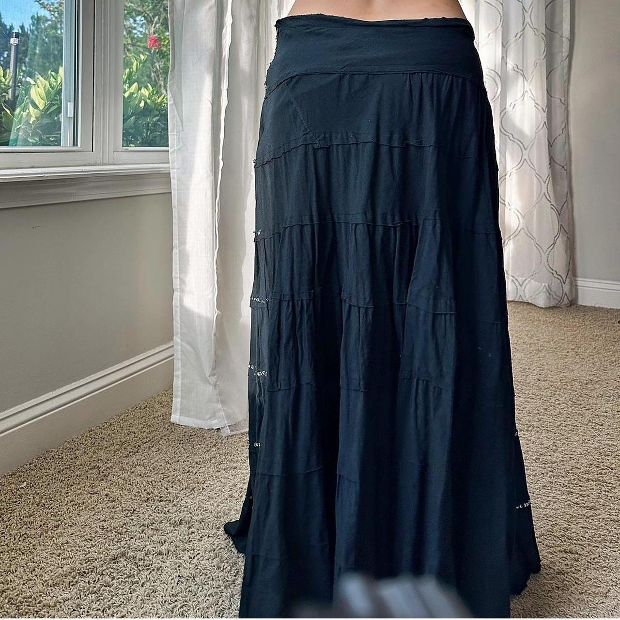 Women's Black and Silver Skirt