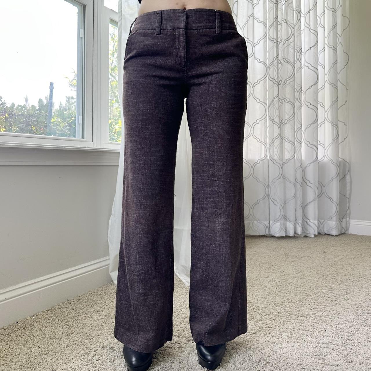 Women's Brown and White Trousers