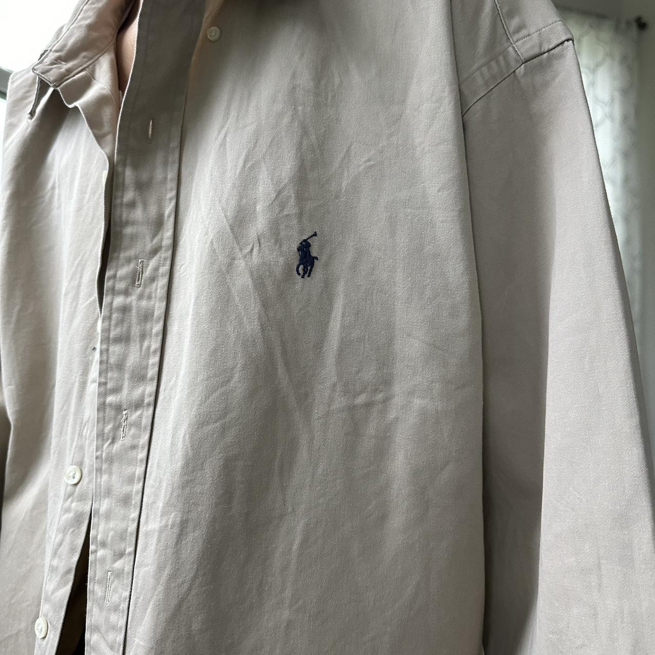 Ralph Lauren Women's Tan and Khaki Shirt