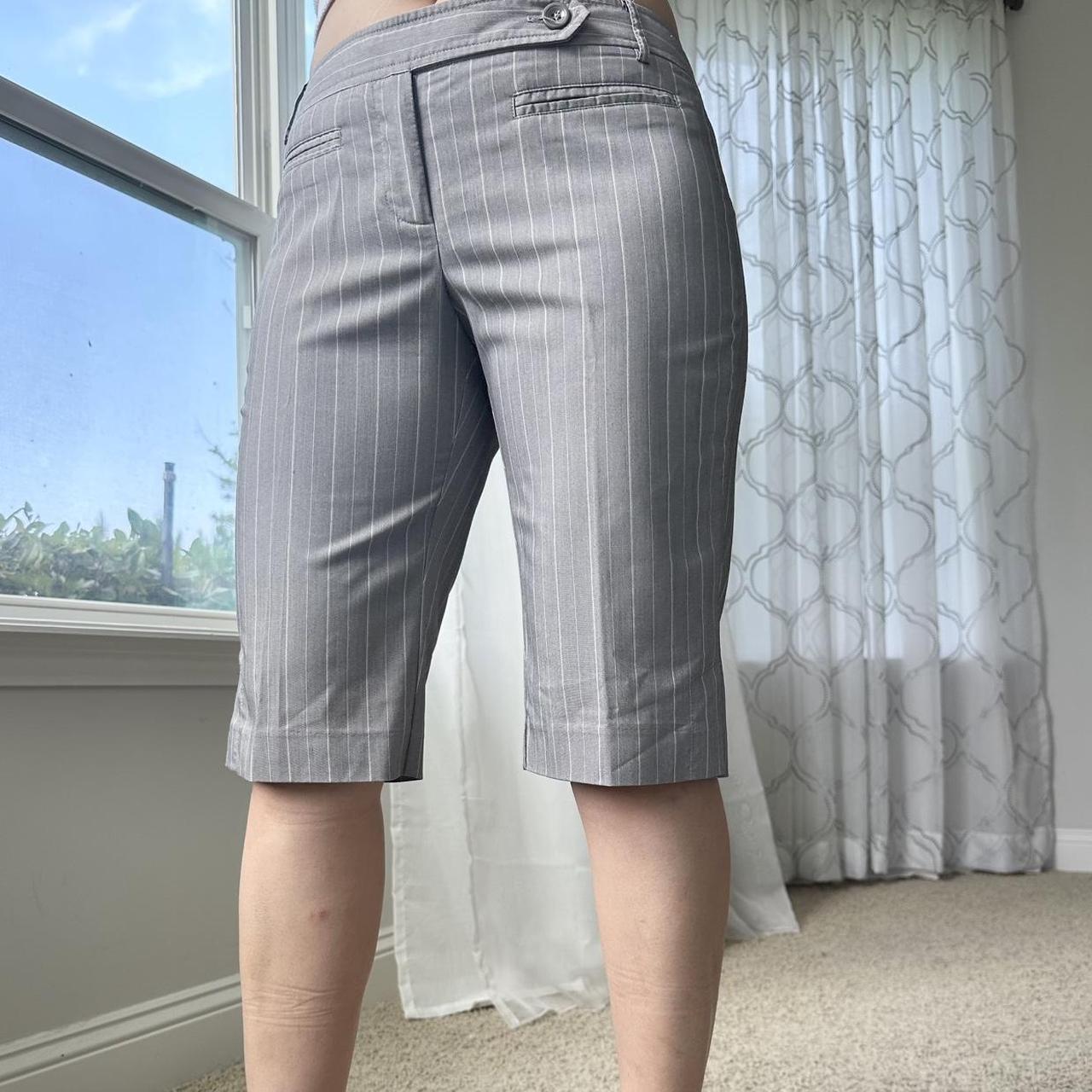 Women's Grey and White Shorts
