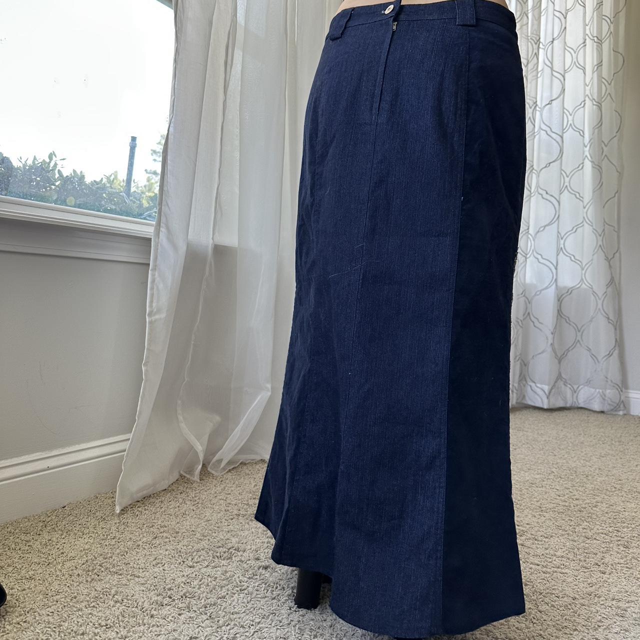 Women's Navy and Blue Skirt