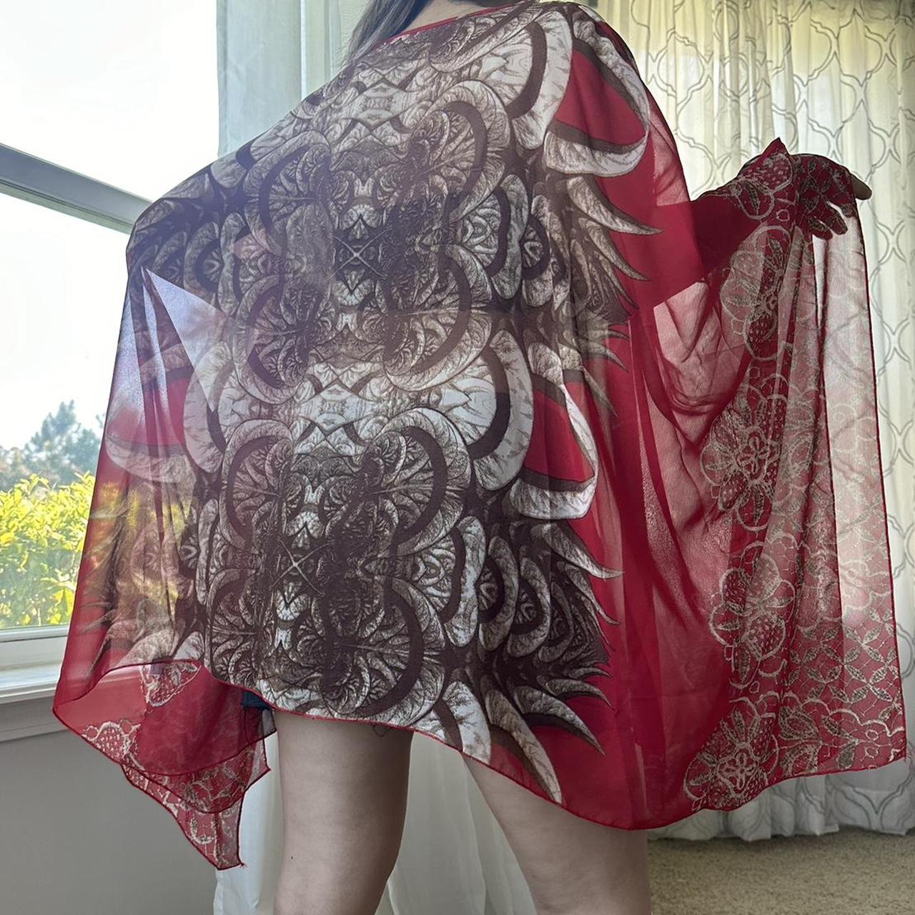 Women's Red and Brown Top