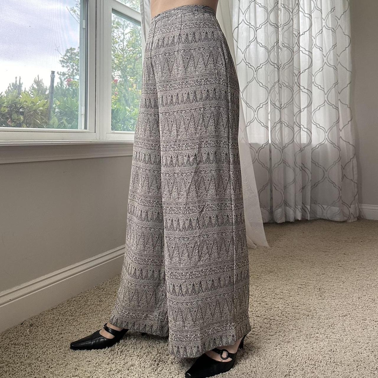 Women's Cream and Grey Trousers