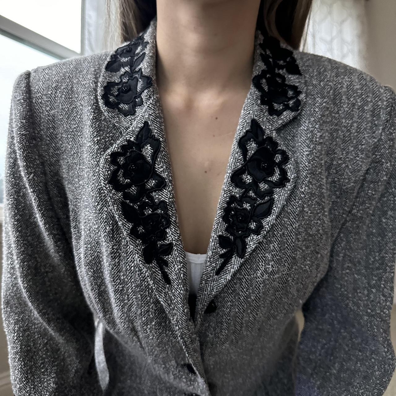 Women's Black and White Coat