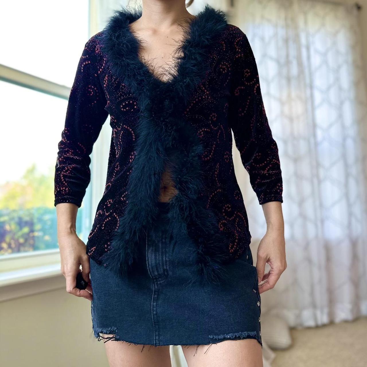 Women's Black and Red Blouse