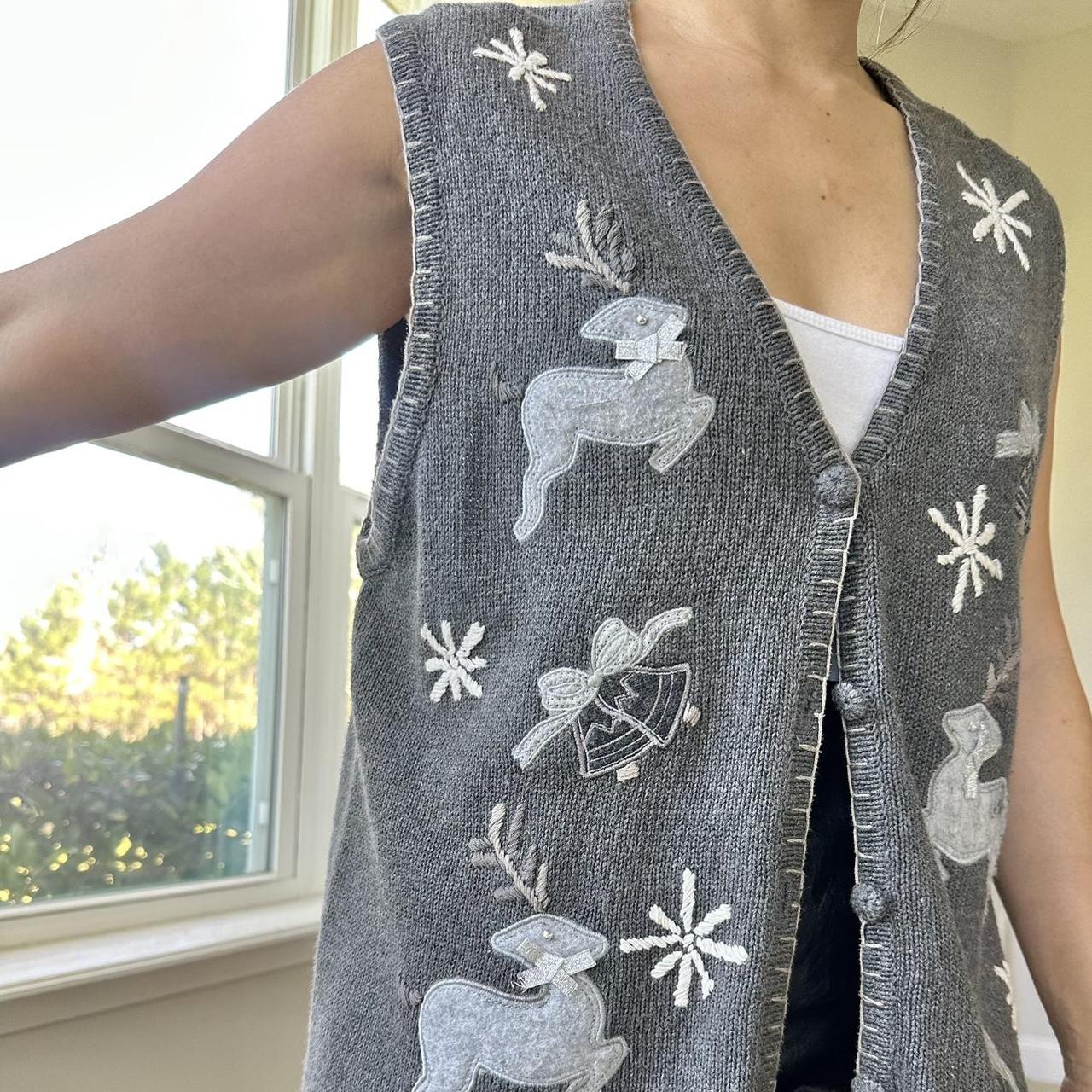 Women's Black and Grey Gilet