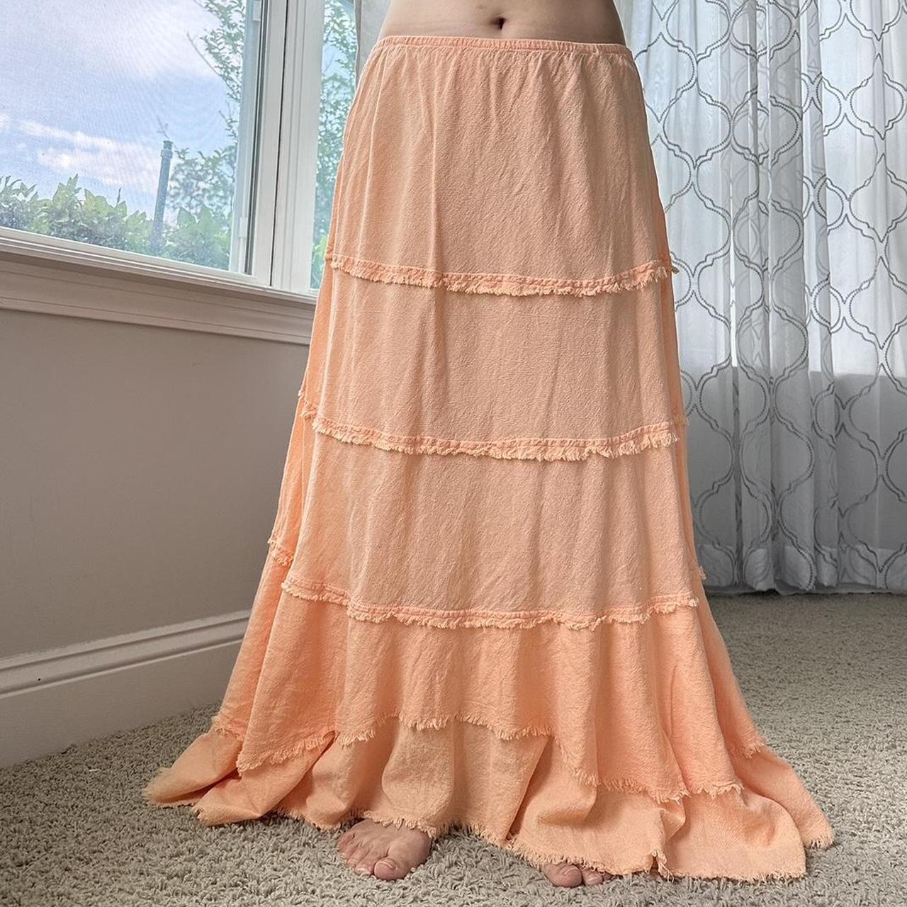 Women's Orange and Pink Skirt