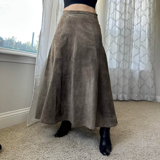 Women's Brown and Khaki Skirt