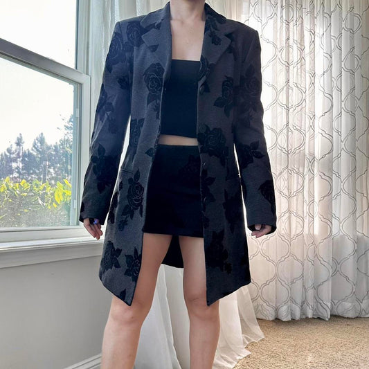 Women's Black and Grey Jacket