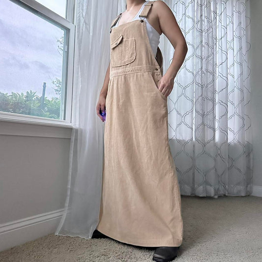 Women's Tan Dungarees-overalls
