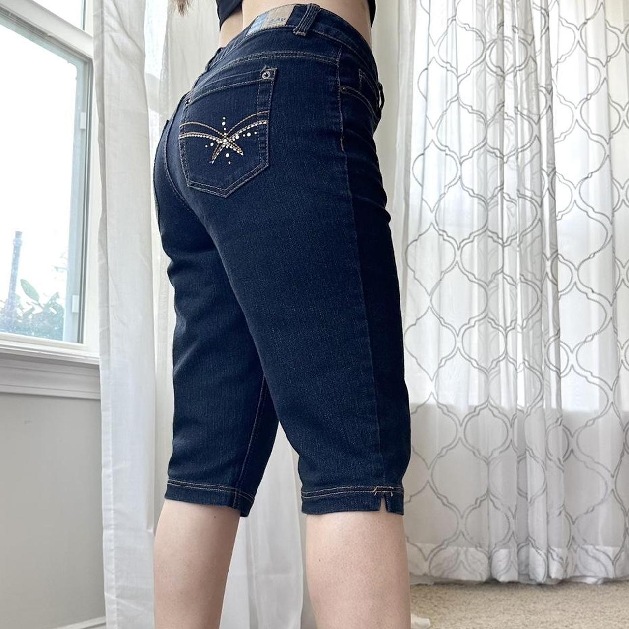 Women's Navy and Tan Jeans