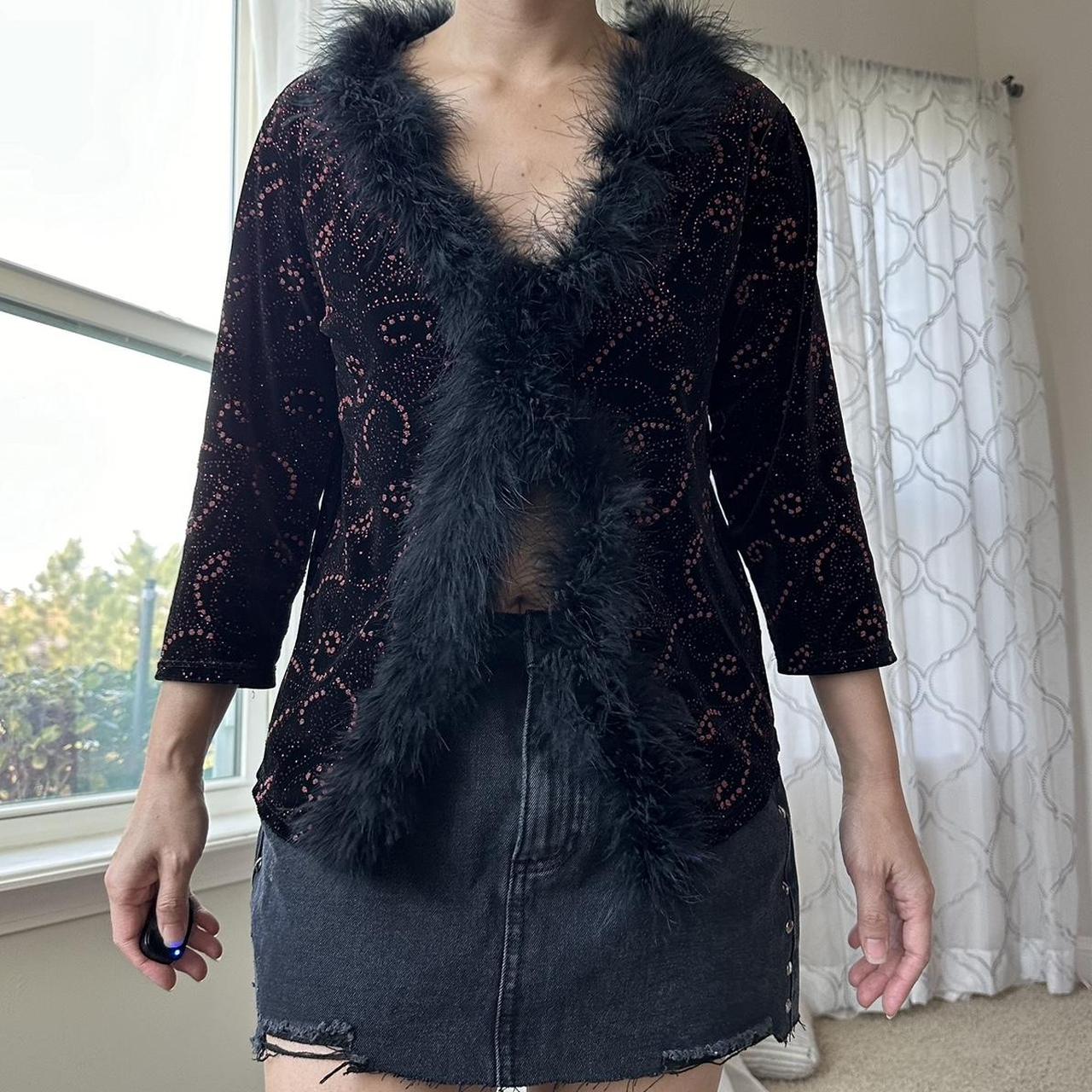 Women's Black and Red Blouse